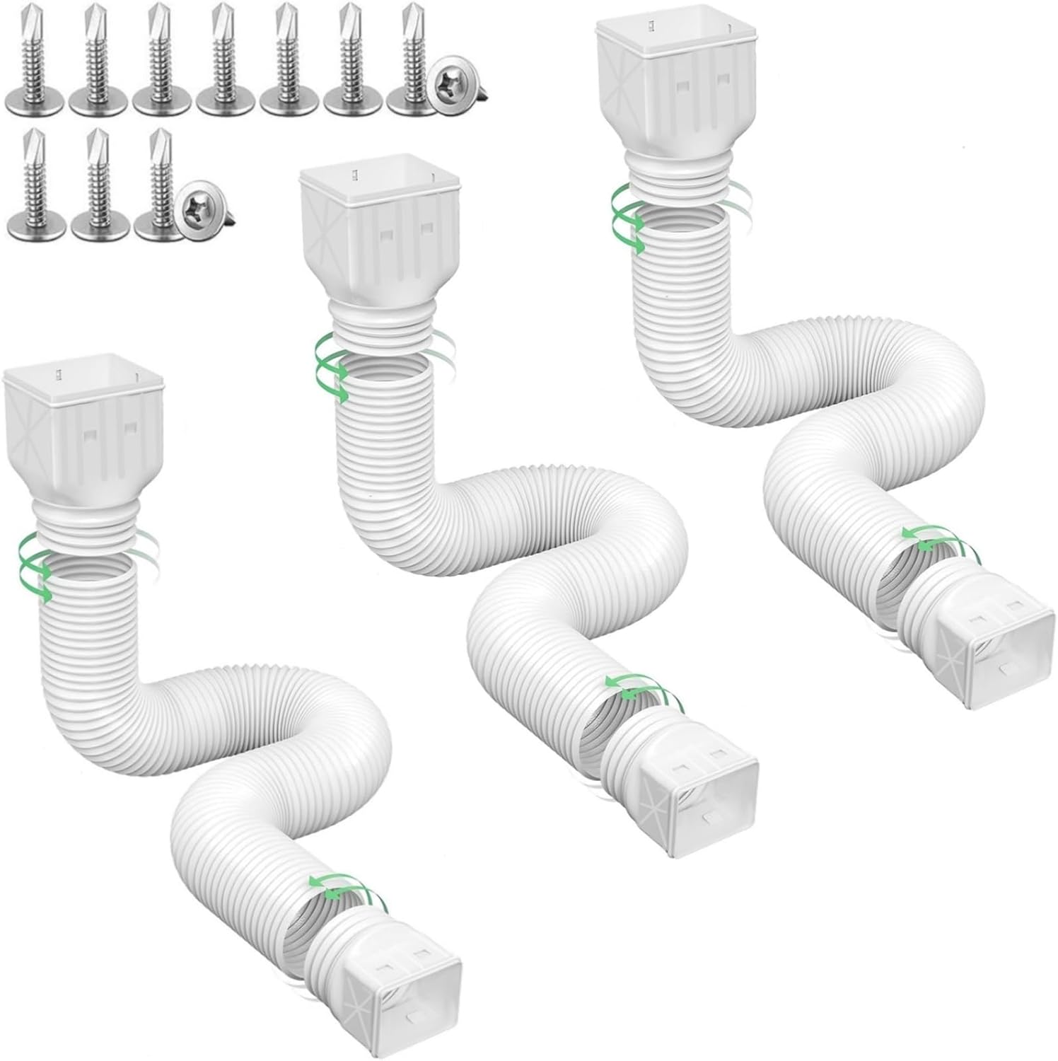 Flexible Rain Gutter Downspout Extensions for Effective Drainage