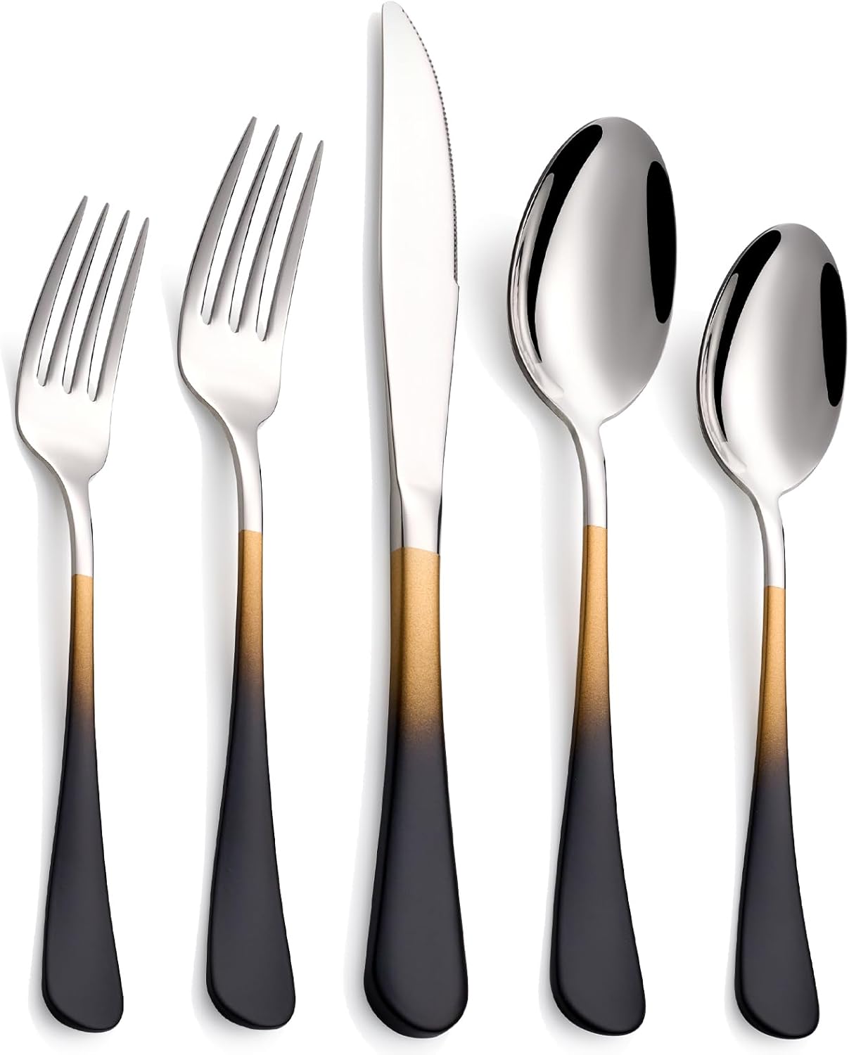 20-Piece Colorful Silverware Set for 4, Modern Cutlery Set
