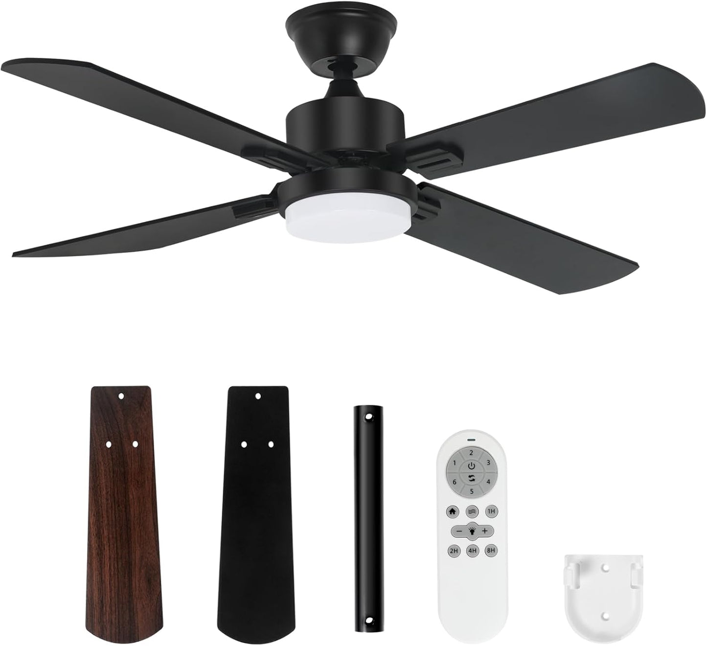 42 Inch Ceiling Fan with Light and Remote Control for Home