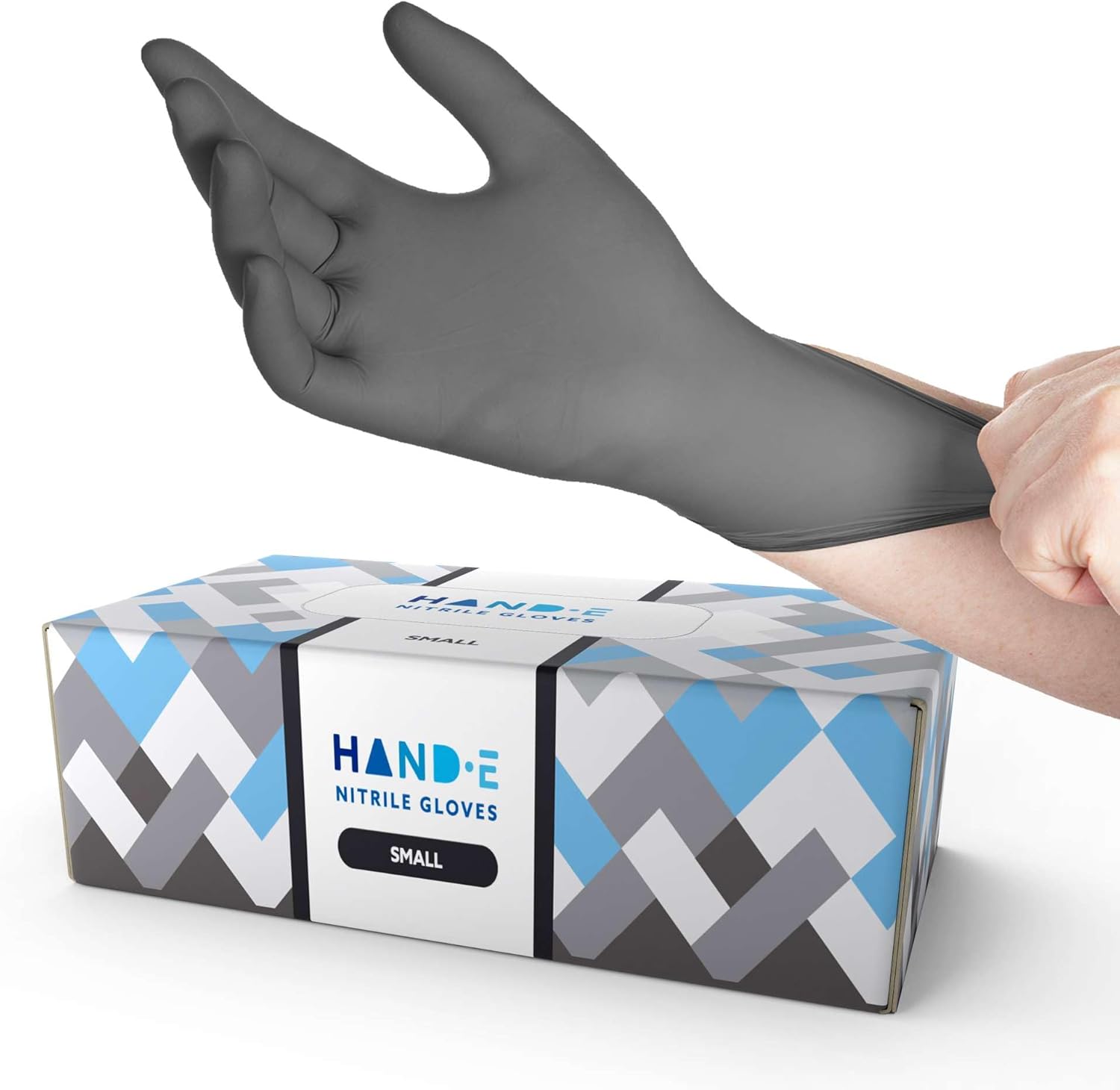 Latex-Free Grey Nitrile Gloves, 100 Count