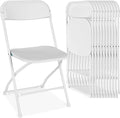 Set of 10 Plastic Folding Chairs for Indoor and Outdoor Use