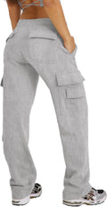Cargo Sweatpants for Women High Waisted Fleece Lined Joggers - Cozy