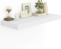 White Bathroom Shelves Floating Shelves 48 x 12 - Modern Farmhouse