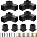 Heavy Alloy Steel Pergola Kit with 3-Way Brackets for 4x4 Lumber