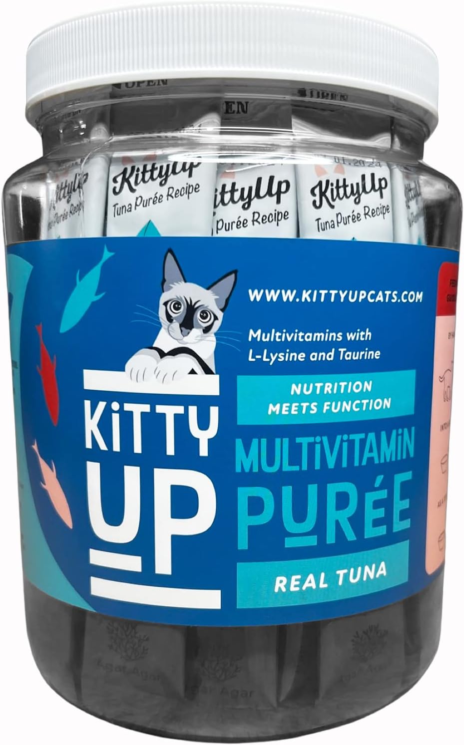 Lickable Cat Treats with Real Tuna - Nutritional Puree for Cats