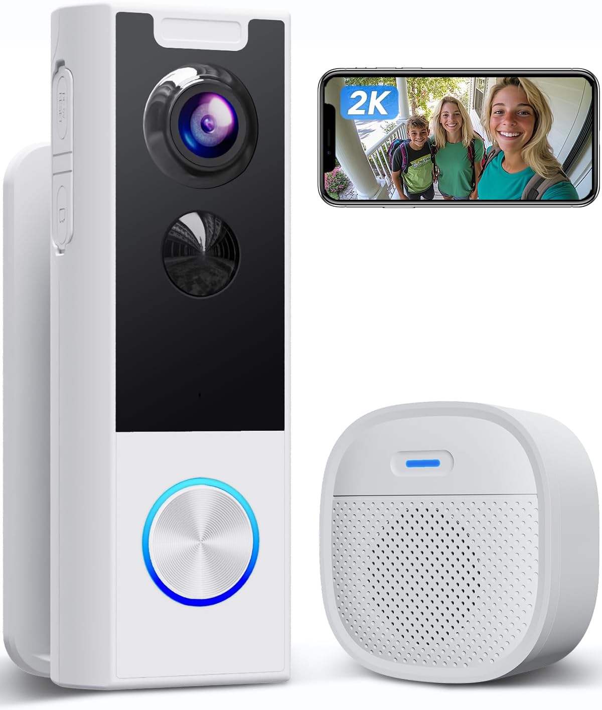 XTU 2K Wireless Doorbell: Instant Alerts, Human Detection