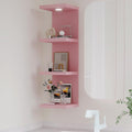 Versatile 4 Tier Wall Shelf Unit Pink Lack Wall Shelf - With LED Light