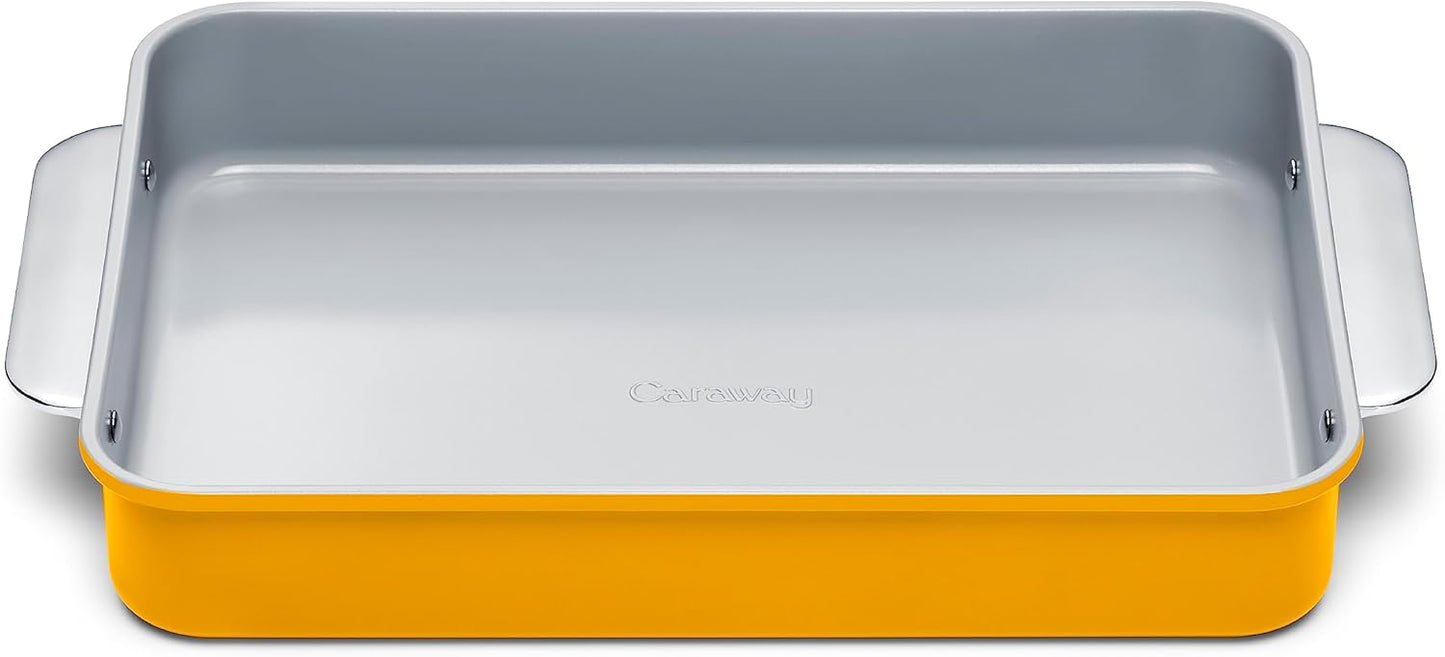 Caraway Non-Stick Ceramic Rectangle Pan for Effortless Baking