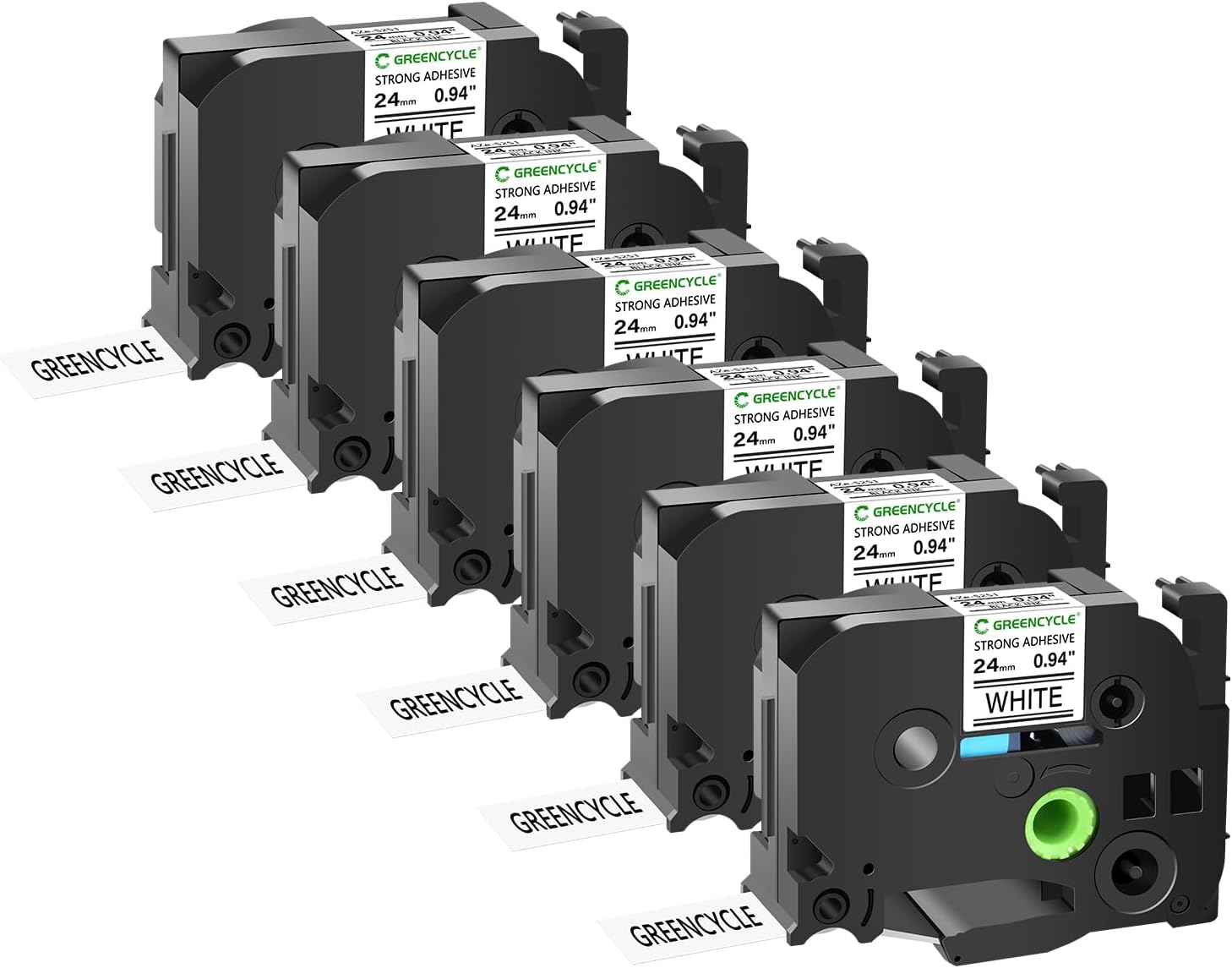 GREENCYCLE Extra Strength Adhesive Label Tape for Tough Tasks