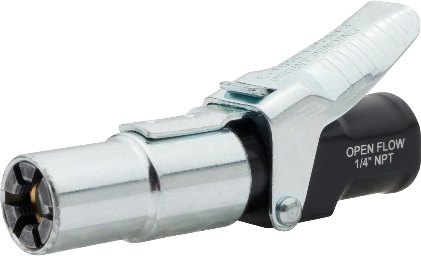 Locking Air Chuck with Six Steel Jaws for Secure Tire Inflation