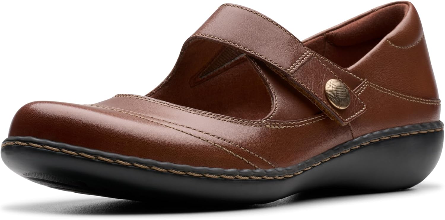 Clarks Women's Ashland Elayne Mary Jane Flat for Everyday Comfort