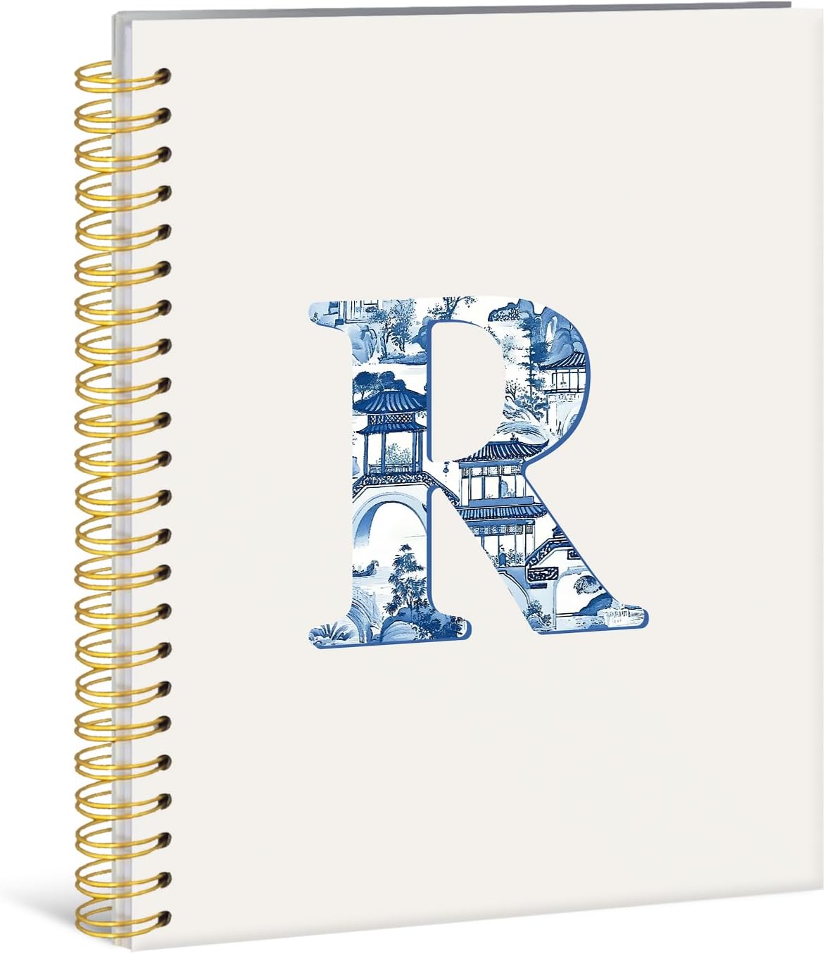 Custom Initial Notebook - Elegant Chinoiserie Design