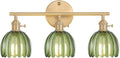Bathroom Light Fixtures with Green Tulip Glass Shade for Style