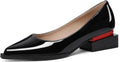 LingxiaUne Women's Pumps and Loafers - Elegant Low Chunky Heel Shoes
