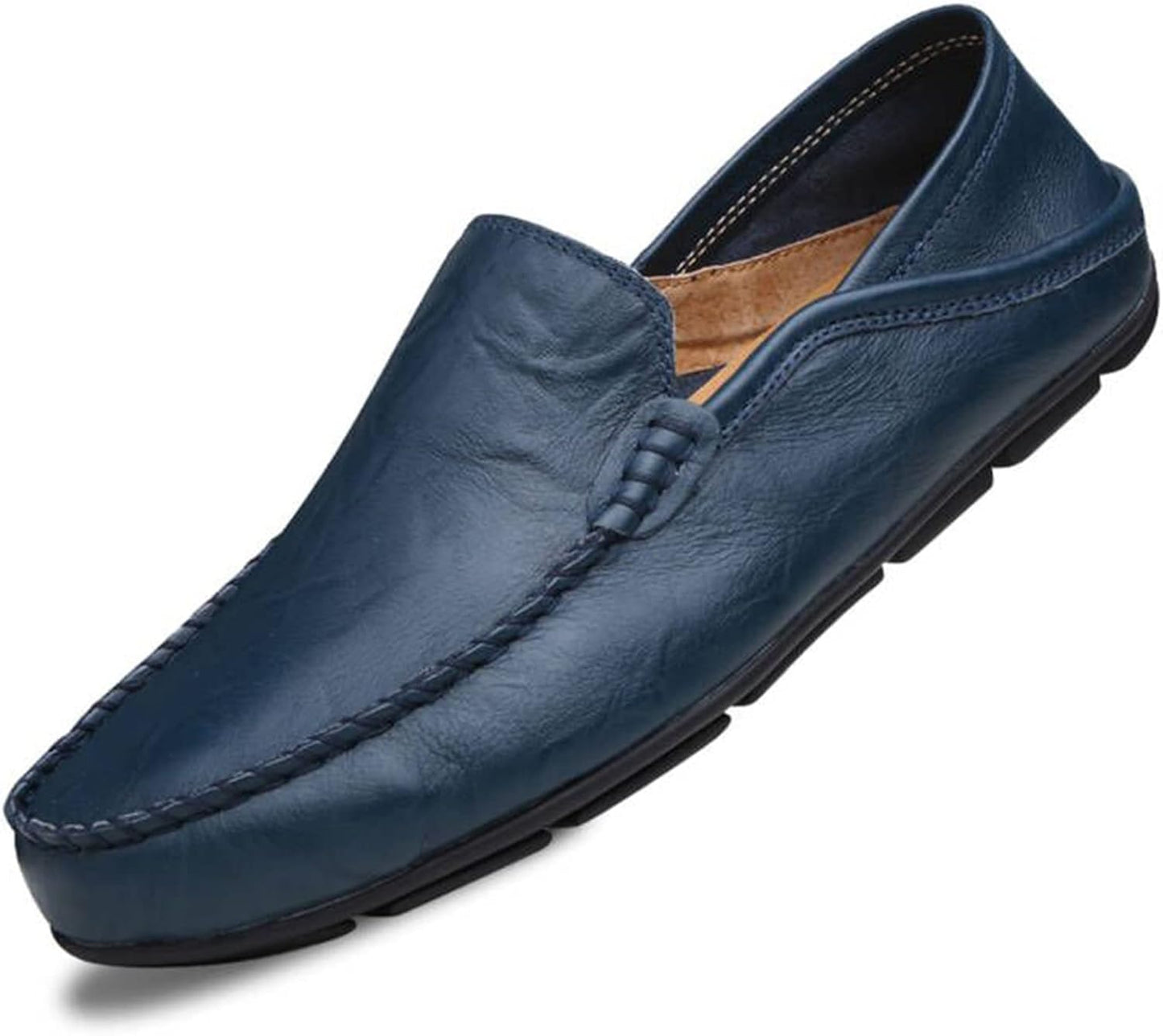 Go Tour Men's Premium Leather Casual Slip on Loafers for Comfort