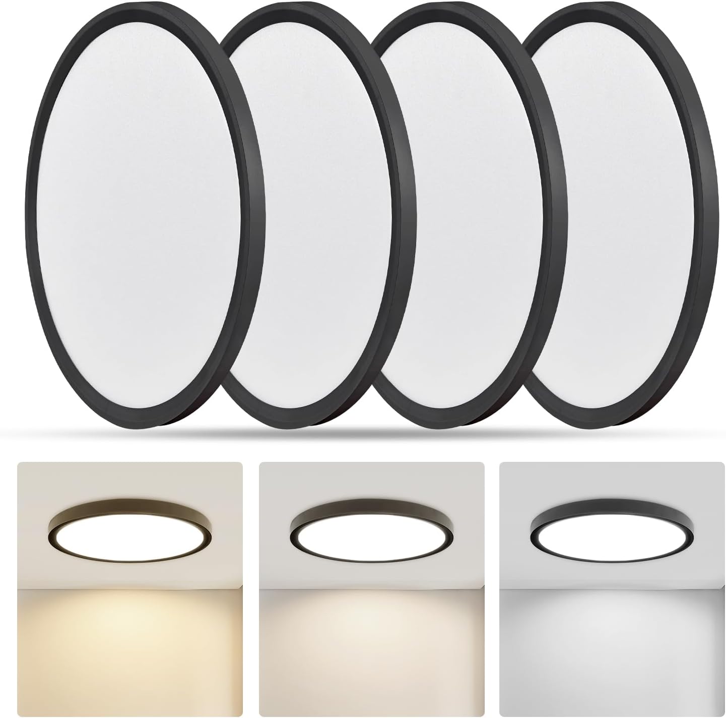 Led Flush Mount Ceiling Light 9 Inch 18w 1860lm Modern Design