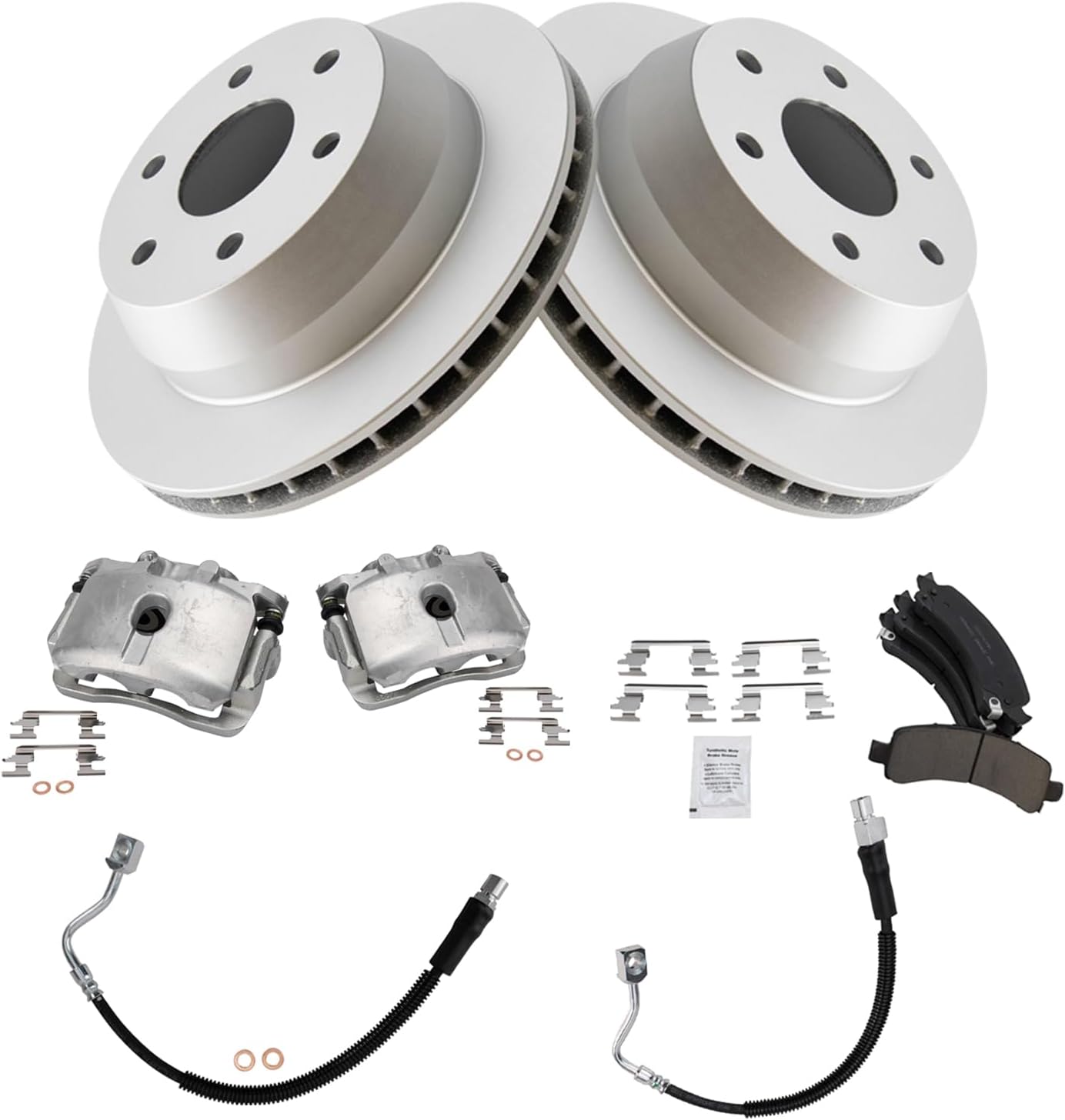 TRQ Rear Brake Pad & Rotor Kit for Chevrolet Express & GMC Savana