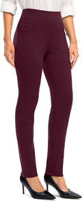 Rammus Womens High Waist Dress Pants with Pockets - Work Staple