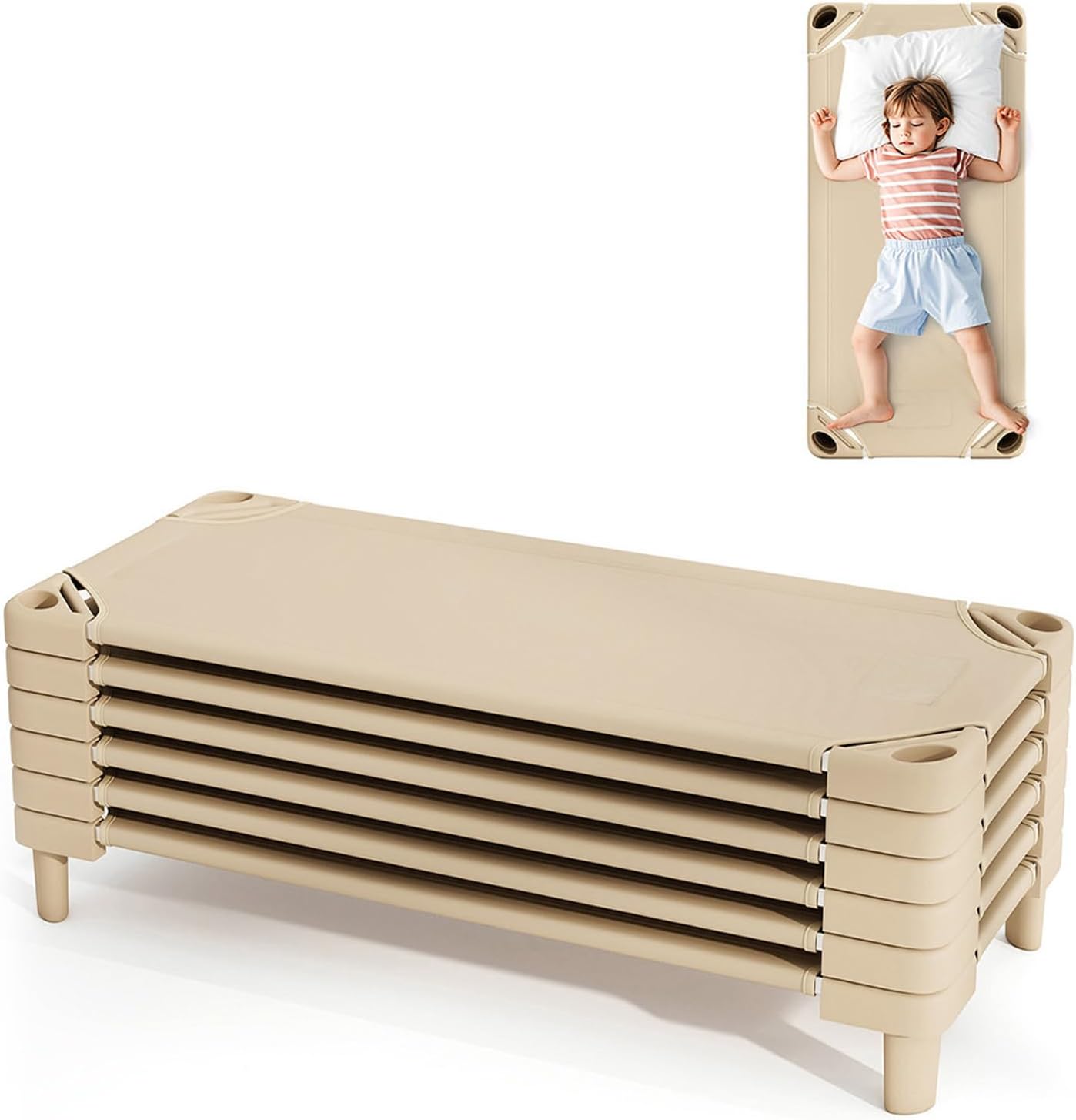 Daycare Cots by CHEFJOY: Stackable Nap Bed Cot Set