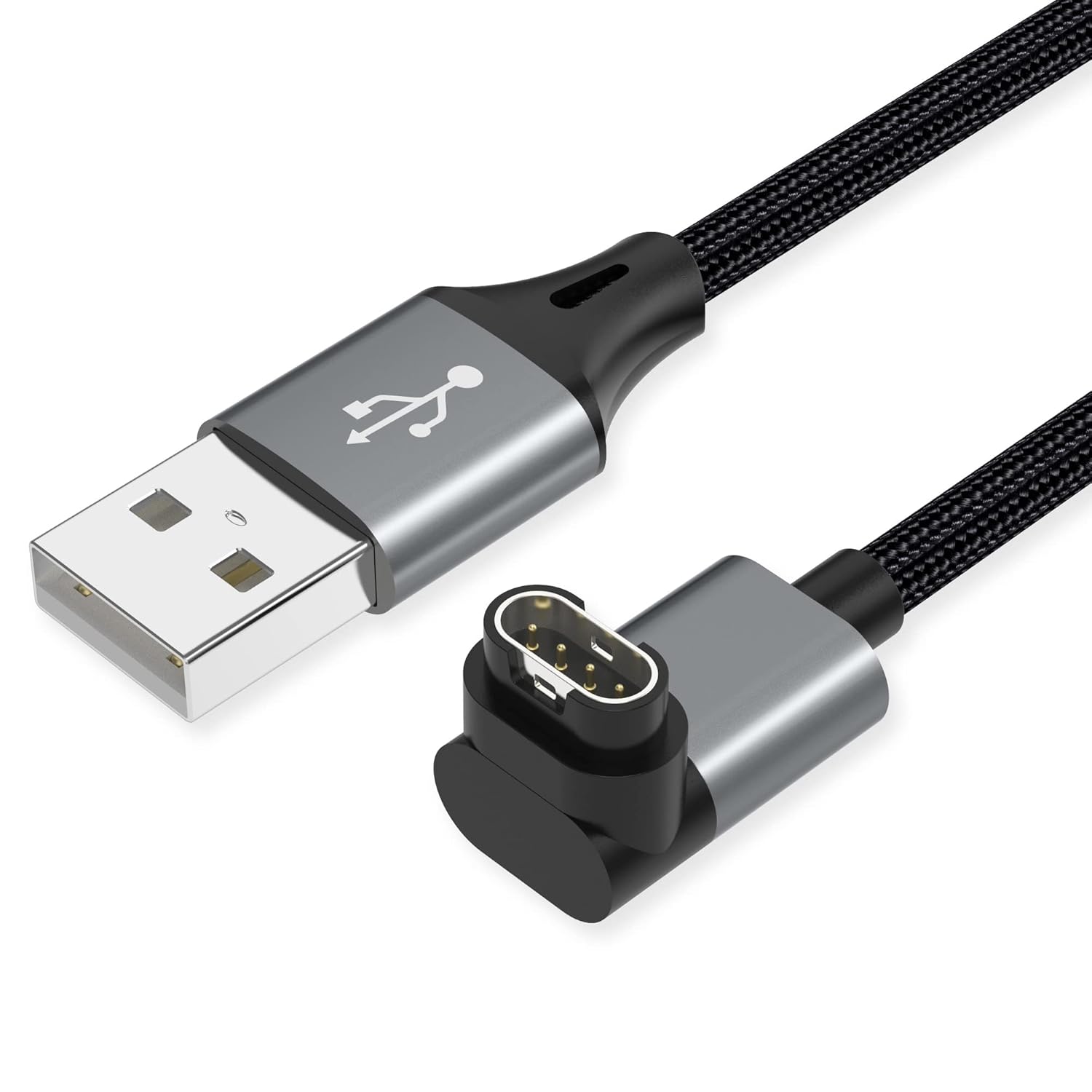 AGVEE 2 Pack 1.5ft Angled Charger Cable for Garmin - Fast Charging!