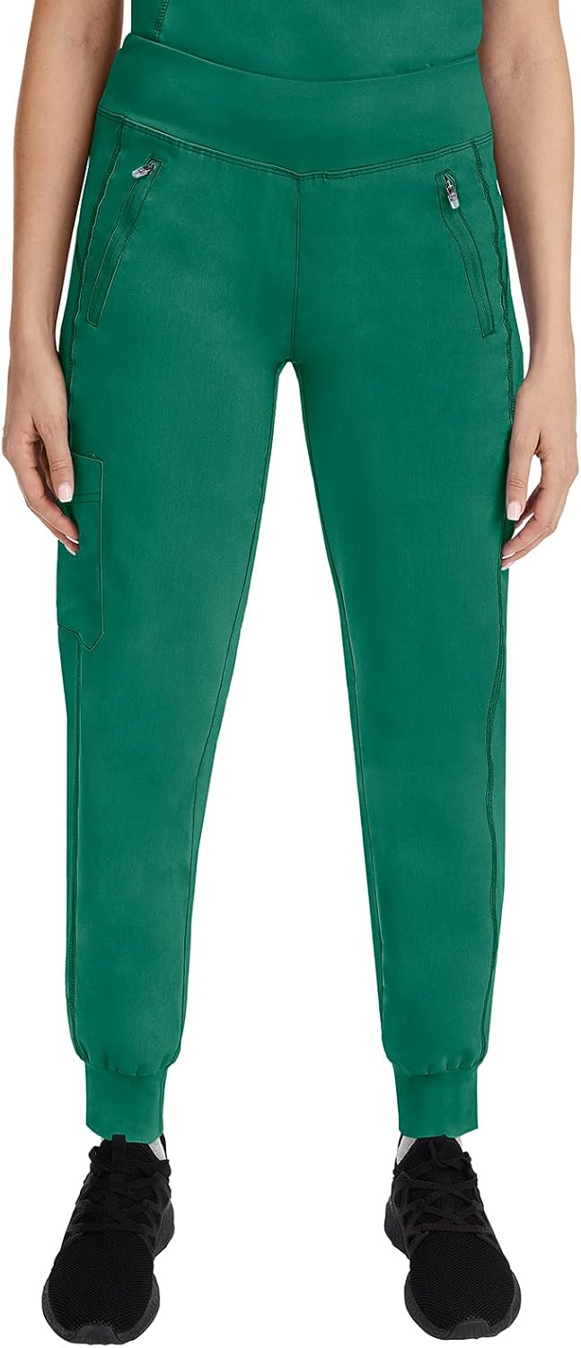 Healing Hands Jogger Scrubs for Women with 6 Pockets in Purple
