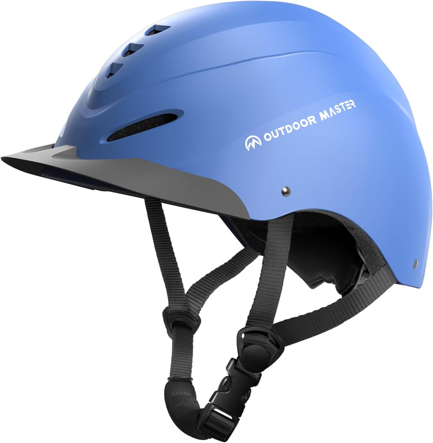 OutdoorMaster Equestrian Helmet with Sun Visor and Ventilation