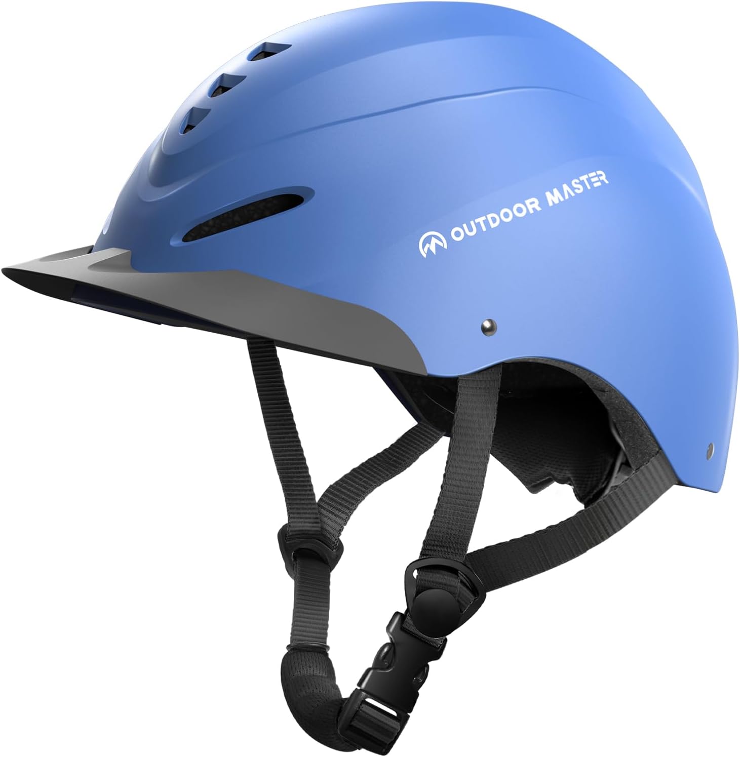 OutdoorMaster Equestrian Helmet with Sun Visor and Ventilation
