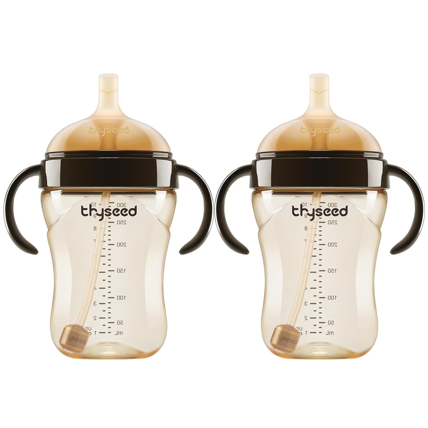 Thyseed PPSU Weighted Straw Cup for Toddlers - No Spill Design