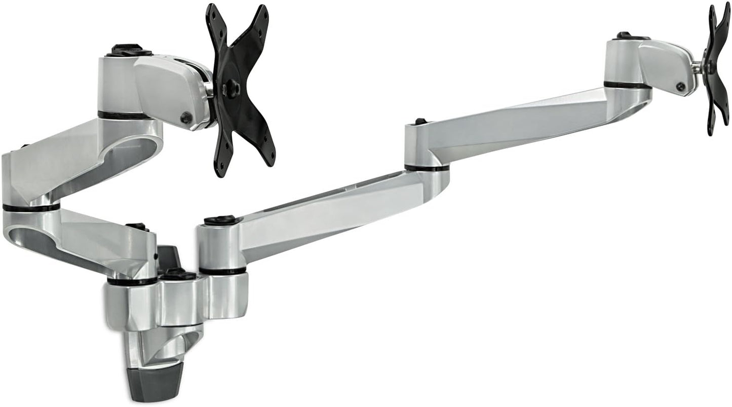 Dual Full Motion Monitor Wall Mount for Ergonomic Setup