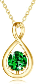 Dainty Infinity Birthstone Necklace for Women - Fine Jewelry