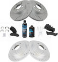 TRQ Front Rear Semi Metallic Brake Pad & Rotor Kit for Sport Trac
