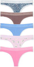 Victoria's Secret Women's Cotton Logo Thong Underwear Multi Pack