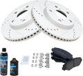 TRQ Front Brake Pad & Rotor Kit Premium G-Coated - Reliable Stopping