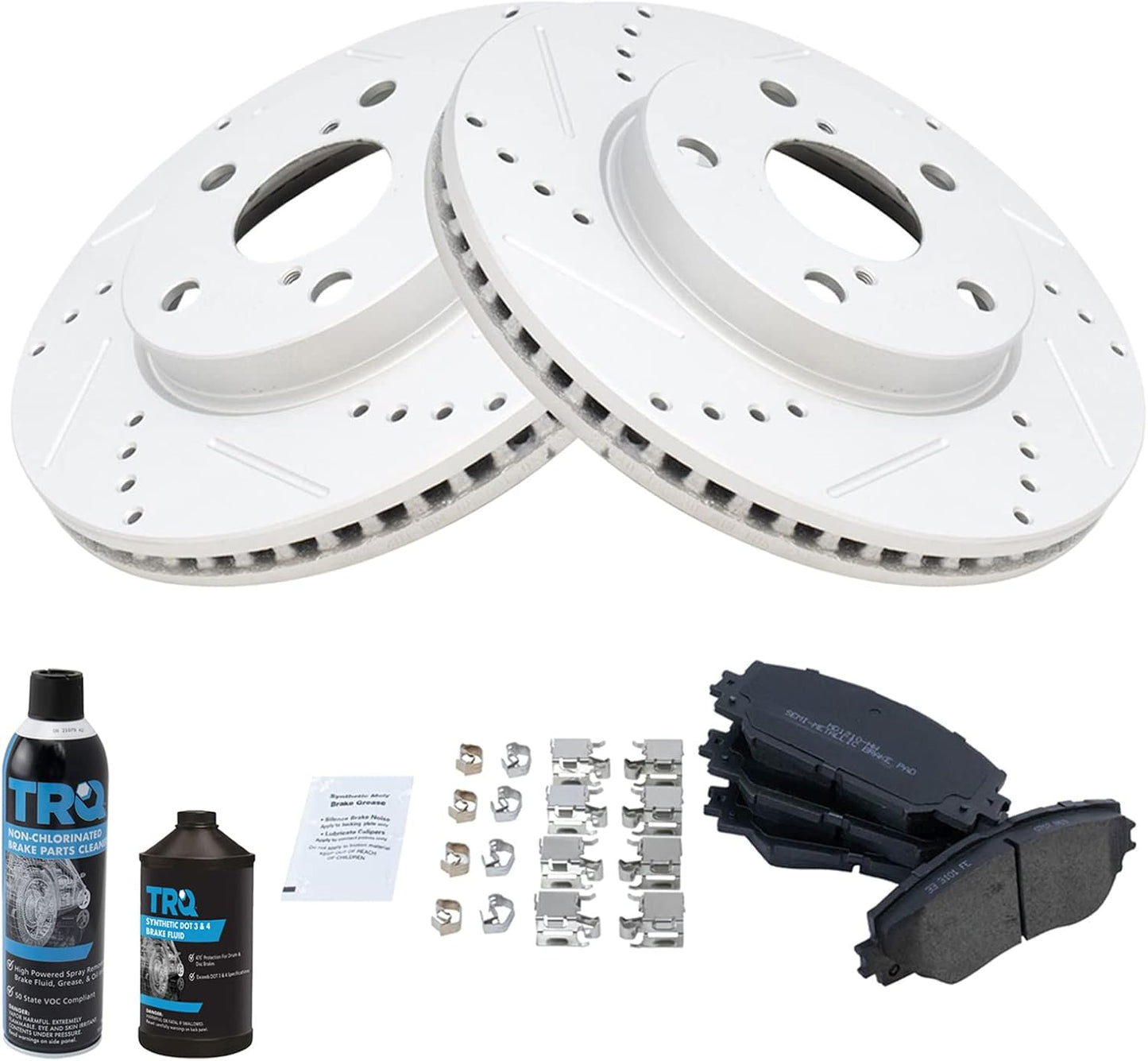 TRQ Front Brake Pad & Rotor Kit for Lexus, Scion, Toyota Vehicles