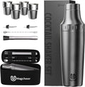 Hybrid Cocktail Shaker Set with Stackable Cups - Travel Ready 30oz