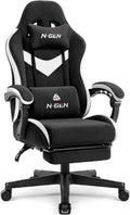 N-GEN GAMING Ergonomic Video Chair with Footrest and Back Support