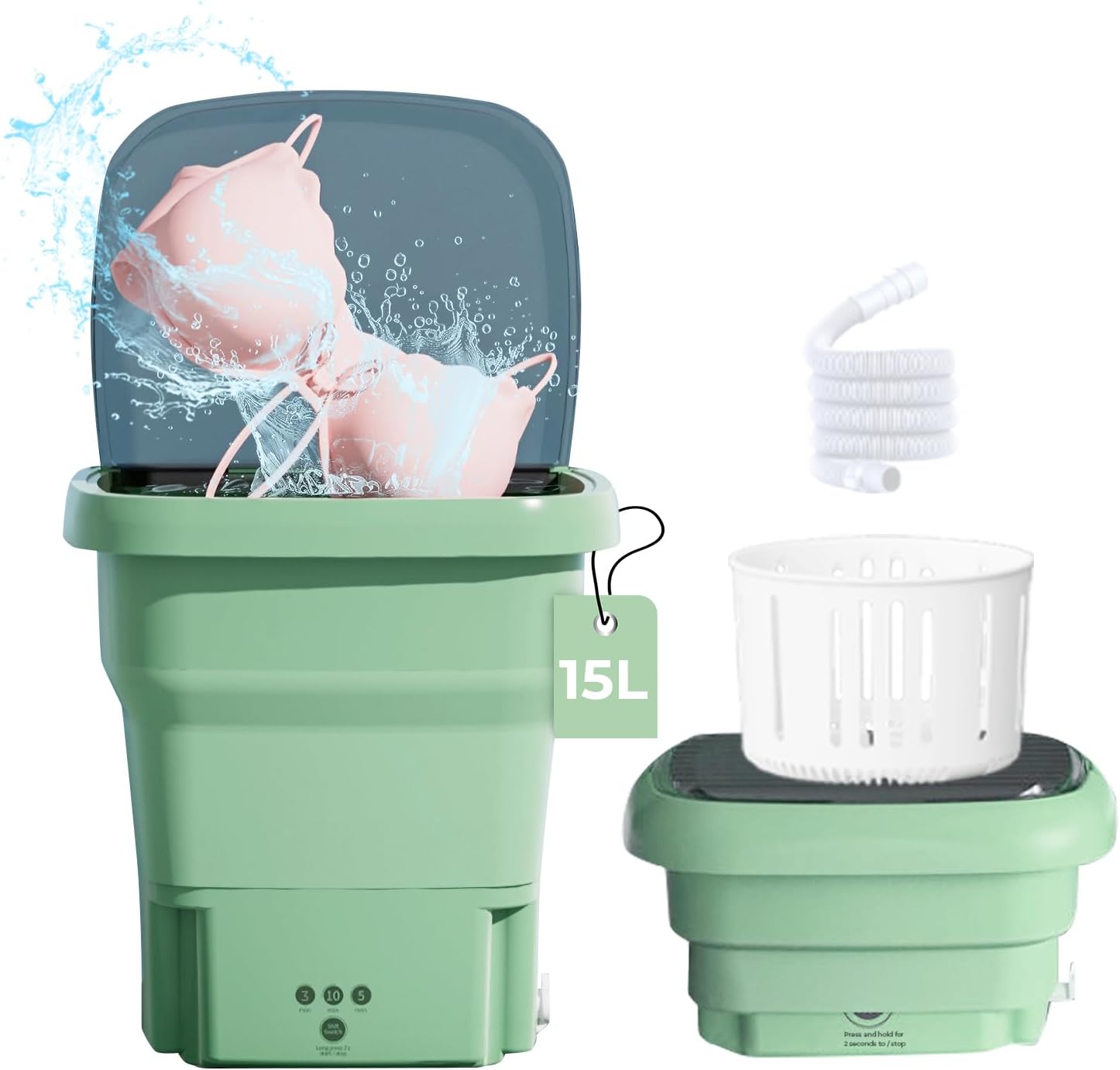 Portable Mini Washer & Spin Dryer for Deep Cleaning - Ideal for Small Spaces!