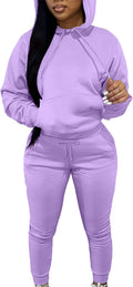 LovelyWholesale Womens Sweatsuits 2 Piece Set Hoodie and Joggers soft