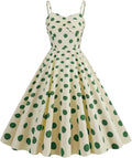 Vintage 1950s Halter Dress with Polka Dots for Women's Fashion