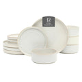 Echo Bay 12 Piece Porcelain Reactive Glaze Dinnerware Set - Service