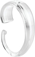 InterDesign Clear Plastic Shower Curtain C Hooks - Set of 12 for Easy Installation!