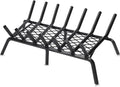 G GOOD GAIN Fireplace Grate with Ember Retainer 24 in - Heavy Duty