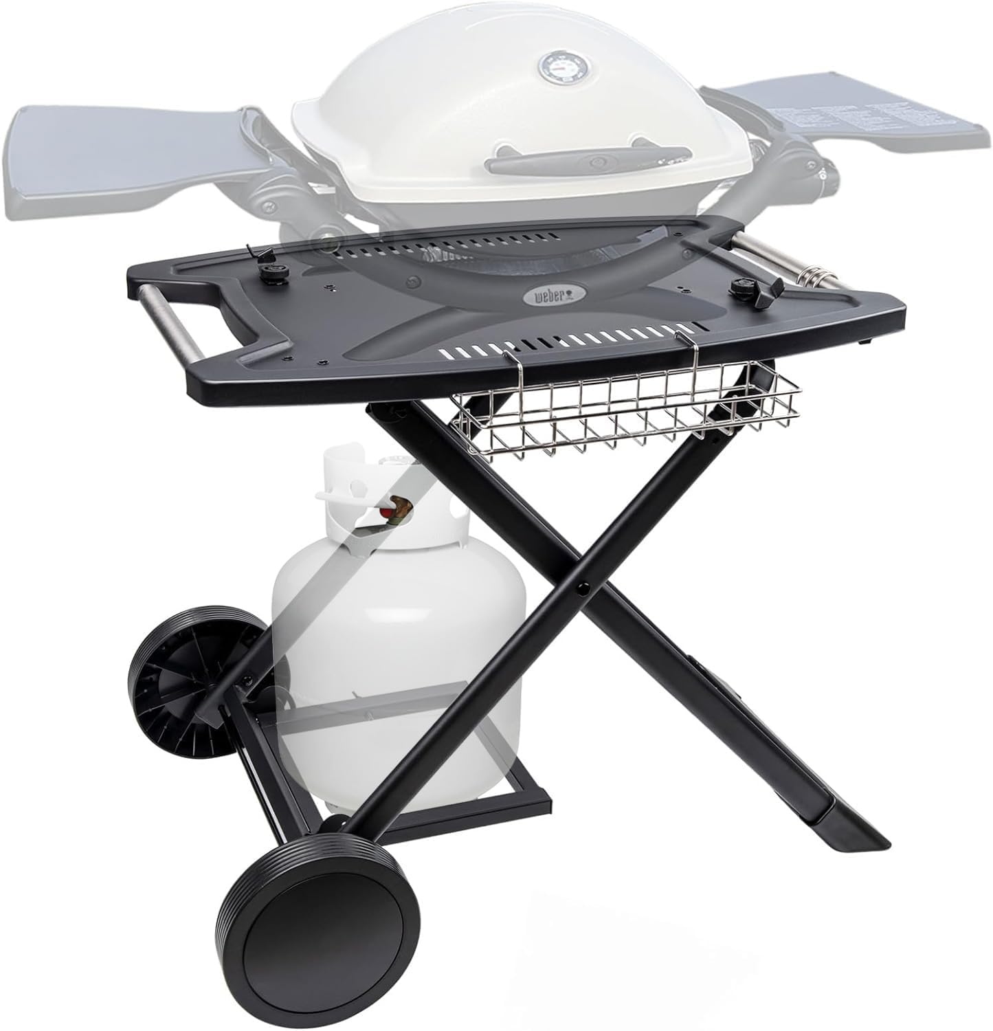 Portable Cart for Weber Q Series Grills and Ninja Woodfire