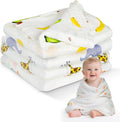 Cotton Muslin Swaddle Blankets for Newborn 4-Pack - Large 47in
