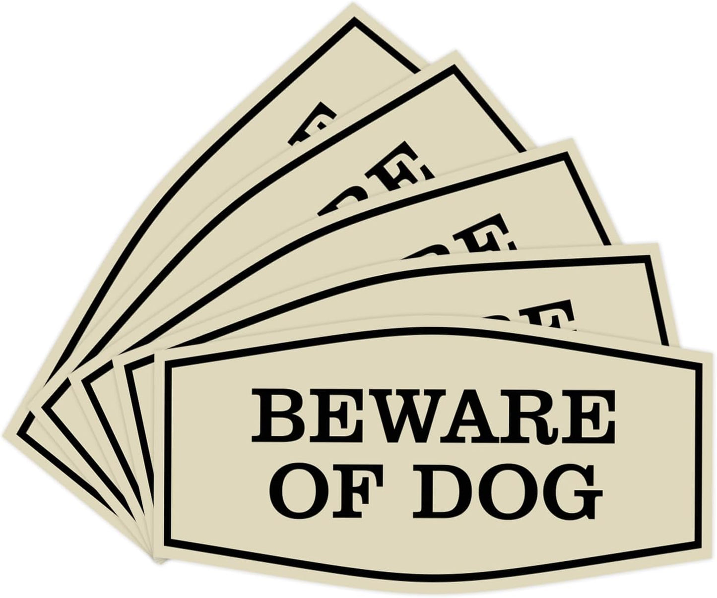 Beware of Dog Wall Sign - Durable Home Security Signs Pack