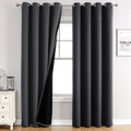 Blackout Curtains for Bedroom 100% Blackout - Dark Grey 52 x 84 in