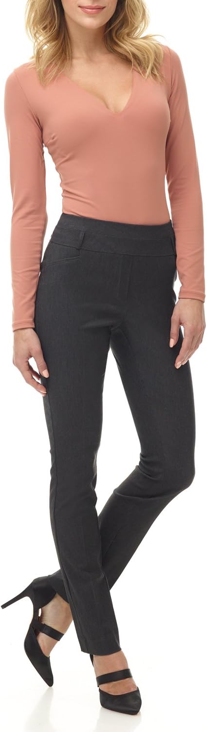 Rekucci Women's Comfort Stretch Slim Pant for Office Style
