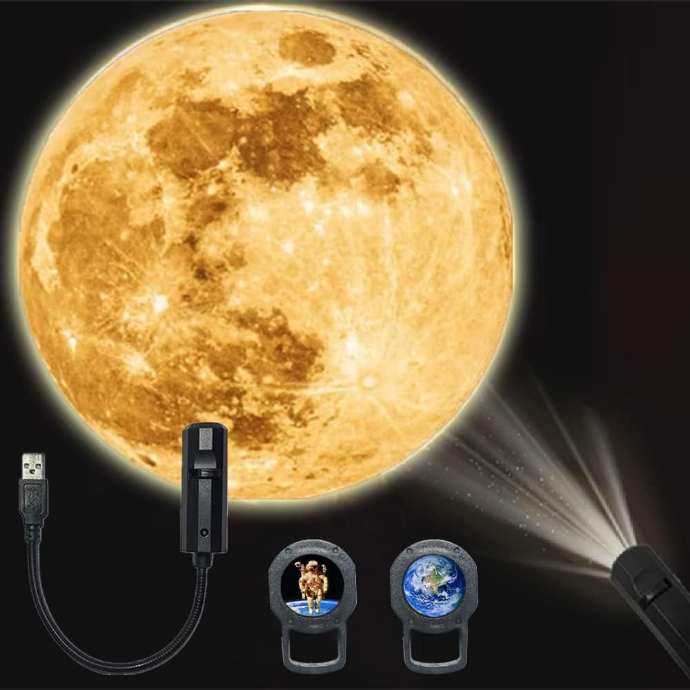 YOWOCAL 360 Moon Projection Night Light