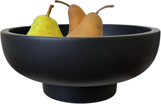 OAKOA Concrete Black Decorative Bowl for Modern Home Decor