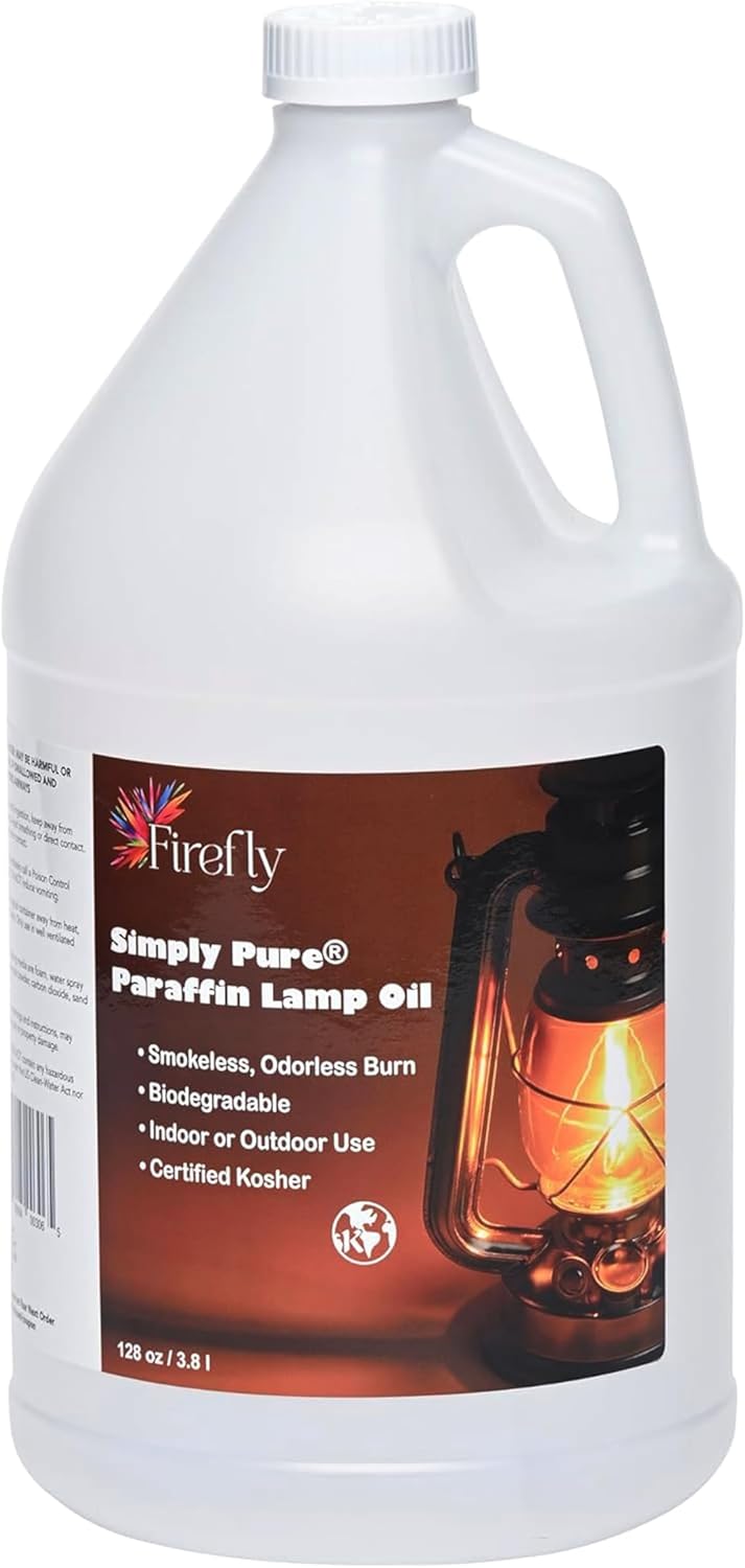 Firefly Kosher Odorless Paraffin Lamp Oil - Smokeless & Long-Lasting